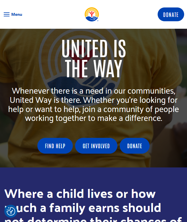 United Way of the Chattahoochee Valley website screenshot
